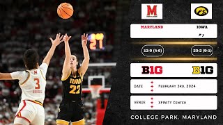 Maryland vs No 3 Iowa  Big Ten  2324 [upl. by Wooster]