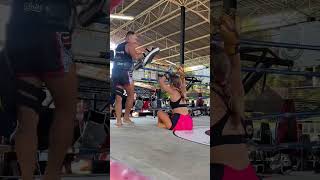 International DJ Ana Rova Muay Thai Training shorts [upl. by Aihsekat309]