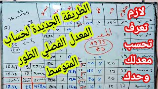 كيفية حساب المعدل الفصلي للطور المتوسط الطريقة الجديدة جميع المستويات 4321 متوسط [upl. by Ykcin]