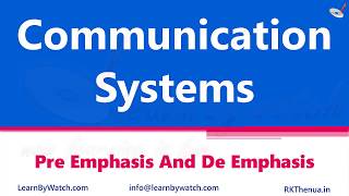 Preemphasis and Deemphasis  Hindi Urdu  Communication System by Raj Kumar Thenua [upl. by Ethelin576]