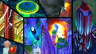 SIMCITY Buildit  ALL DISASTERS Все катастрофы Earthquake Meteorite UFO Tornado Storm Robot [upl. by Weiler773]