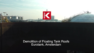 Demolition of Floating Tank Roofs Eurotank Amsterdam [upl. by Etiam]