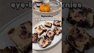 Save this for next year😭💀 spookybrownies eyeballbrownies halloweenrecipes [upl. by Ahsikit]