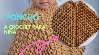 Poncho A Crochet Para Niña  Tutorial  Paso A Paso [upl. by Stiruc277]