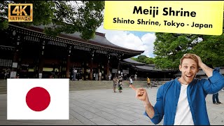 Meiji Shrine Shinto Temple  Walking Tour  Tokyo  Japan  4K  ASMR [upl. by Annal43]