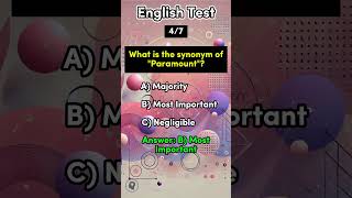 English Synonym Quiz 🧠 Short Video english synonyms quiz learnenglish knowledge puzzle drill [upl. by Blunk]