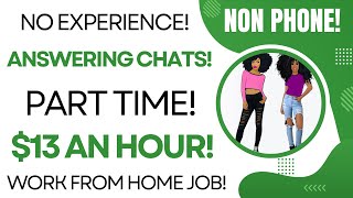 No Experience No Talking Work From Home Chat Job Part Time Remote Job 13 An Hour Remote Work 2023 [upl. by Dorreg]