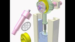 Mechanism for adjusting crank radius 1b [upl. by Aihsined242]