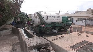 Faecal Sludge Trucks at Cambérène Dakar Treatment Plant Timelapse [upl. by Nolaj]