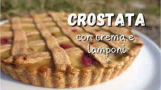 CROSTATA CON CREMA PASTICCERA E LAMPONI  VEGAN FOOD [upl. by Eliot]