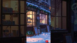 Cafe Ambiance with Cozy Jazz amp Crackling Fire  Relax Study Sleep ❄️🎄🔥ASMR chillvibes relax [upl. by Humfried]