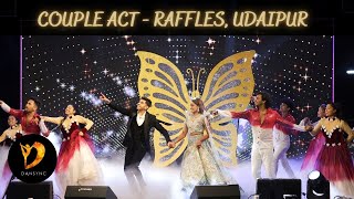 COUPLE DANCE PERFORMANCE  RAFFLES UDAIPUR  FULL ACT  DANSYNC WEDDING CHOREOGRAPHY [upl. by Anairotciv]