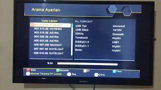 Türksat kanal arama güncelleme  2020 Türksat otomatik kanal arama frekansı [upl. by Brag439]