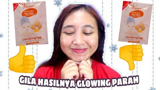 Gile GLOWING PARAH  REVIEW Vienna Clarifying Egg Face Mask [upl. by Dlaniger80]