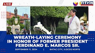 LIVE Wreathlaying Ceremony in honor of Former President Ferdinand E Marcos Sr 09112024 [upl. by Gary324]