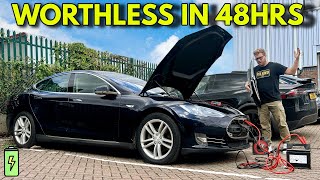 I BOUGHT THE CHEAPEST TESLA IN THE COUNTRY  48HRS LATER IT WAS SCRAP [upl. by Eelhsa]