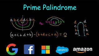 Prime Palindrome  Leetcode 866 [upl. by Cerelia]