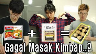 Vlog GAGAL JADI KOKI  MASAK KIMBAP INDOMIE I 인도미 김밥 만들기 도전 실패 [upl. by Heywood732]