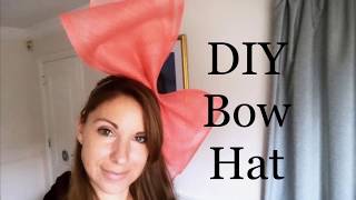 How to make a big bow fascinator out of Sinamay DIY door bow  Hat making millinery [upl. by Aihseyt]