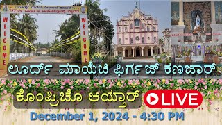 Lourdes Church Kanajar Confraternity Sunday Live December 1 2024 430 PM [upl. by Lusa]