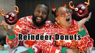 TRY THIS Delicious Reindeer Donut Recipe  Vlogmas Day 2 [upl. by Carlina]