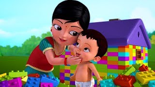 குட்டிக் கைகளால் கட்டிய அழகு வீடு  Tamil Rhymes for Children  Infobells [upl. by Adoree]