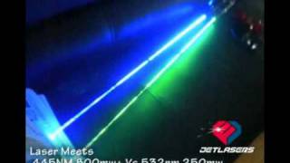 Laser Meets of 800mw 445nm Lasers and 250mw 532nm Lasers [upl. by Leelahk]