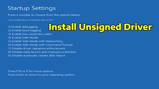 How To Install Specific Drivers That May Be Unsigned [upl. by Frantz]