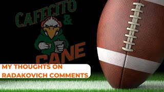 MIAMI HURRICANES  Dan Radakovich on the ACC [upl. by Eelyk]