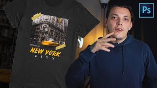 How To Make Your First Shirt Design In Photoshop For Free [upl. by Wailoo640]