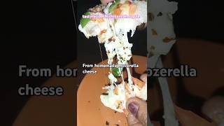 instant cheese burst pizza using homemade mozzarella cheese lminipizzainstantpizzaviralytshorts [upl. by Cand]