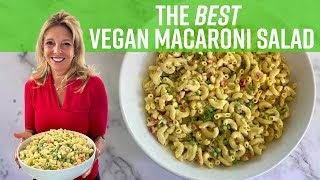 The Best Vegan Macaroni Salad  Kathys Vegan Kitchen [upl. by Wenger713]