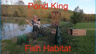 Building a 1 Acre Pond Adding Pond King Fish Habitat Structures THIS IS GOOD STUFF [upl. by Tterag792]