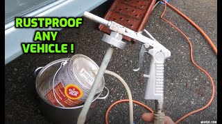 HOW TO UNDERCOAT RUSTPROOF A VEHICLE WITH quotFLUID FILMquot NATURAL WOOL WAX [upl. by Earahc637]