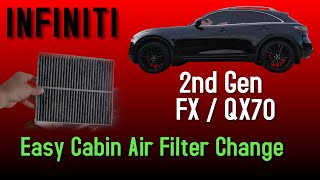 DIY Cabin Air Filter Change  2nd Gen INFINITI FX35  FX37  QX70 [upl. by Akibma]