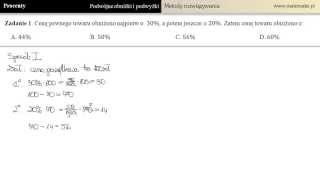 Procenty  podwójne obniżki ceny  metody rozwiązywania [upl. by Smitt]
