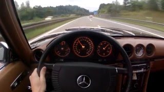 Mercedes Benz SLC 500 w107  Acceleration amp vmax Top Speed  GoPro HD [upl. by Obe84]