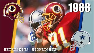 1988 Washington Redskins vs Dallas Cowboys Remastered NFL Highlights [upl. by Evita]