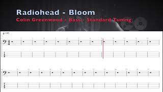 Radiohead LIVE BASS TAB  Bloom  King of Limbs from the Basement [upl. by Adalbert127]