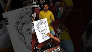 Live caricature drawing performance by caricaturist SurendarBook your even now [upl. by Arret]