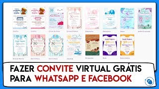 Como fazer convite virtual grátis para Whatsapp e Facebook [upl. by Balcer]