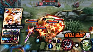 BOOST YOUR SPELL VAMP NOW  BEST BUILD FANNY HYPER FOR COUNTER AND LATE GAME   Fanny MLBB [upl. by Eirol949]