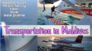 Transportation in Maldives  main mode of transportation  speed launch  public ferry  sea plane [upl. by Allimak20]