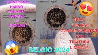 BELGIO 2024  2 EURO COMMEMORATIVO IN COINCARD PRESIDENZA DELLUNIONE EUROPEA [upl. by Ashia200]