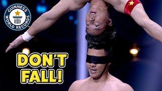 Brothers balance on each others head  Guinness World Records [upl. by Colver]