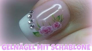 GELNÄGEL MIT SCHABLONE  Gelnagel verlängerung  Lyninails [upl. by Scopp]