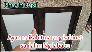 Ayan naikabit na ung kabinet sa ilalim Ng lababo [upl. by Wilber]