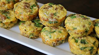 Easy MakeAhead Sausage and Egg Muffins Whole30Healthy [upl. by Hadeehsar]