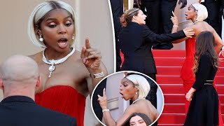 Kelly Rowland appears to scold security guard at Cannes Film Festival [upl. by Besse133]