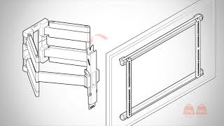 Vogels THIN 550 ExtraThin schwenkbare TV Wandhalterung  Montage [upl. by Relyt]